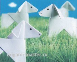  Модульное оригами барашек