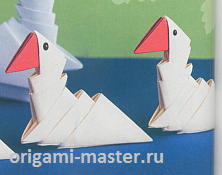  Модульное оригами лебедёнок