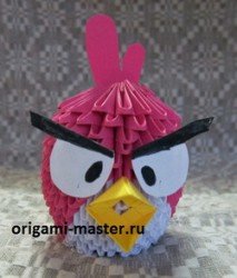  Модульное оригами птичка Angry Birds