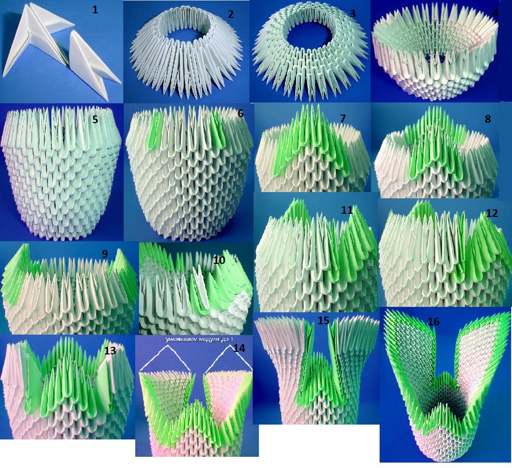 Как сделать модульное оригами большой лебедь, мастер класс (мк) — Video | VK