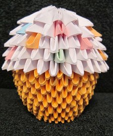 Модульное оригами пасхальная булка